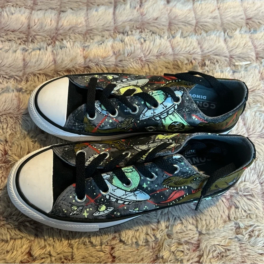 Converse out of space Dinosaur Sneakers size 1